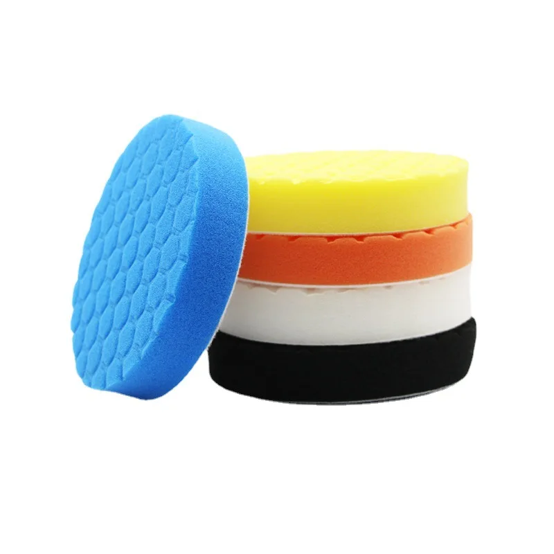 

5Pcs 3/4/5/6/7 Inch Compound Buffing Polishing Pads Sponge Pads Kit for Car Buffer Polisher Compounding and Waxing