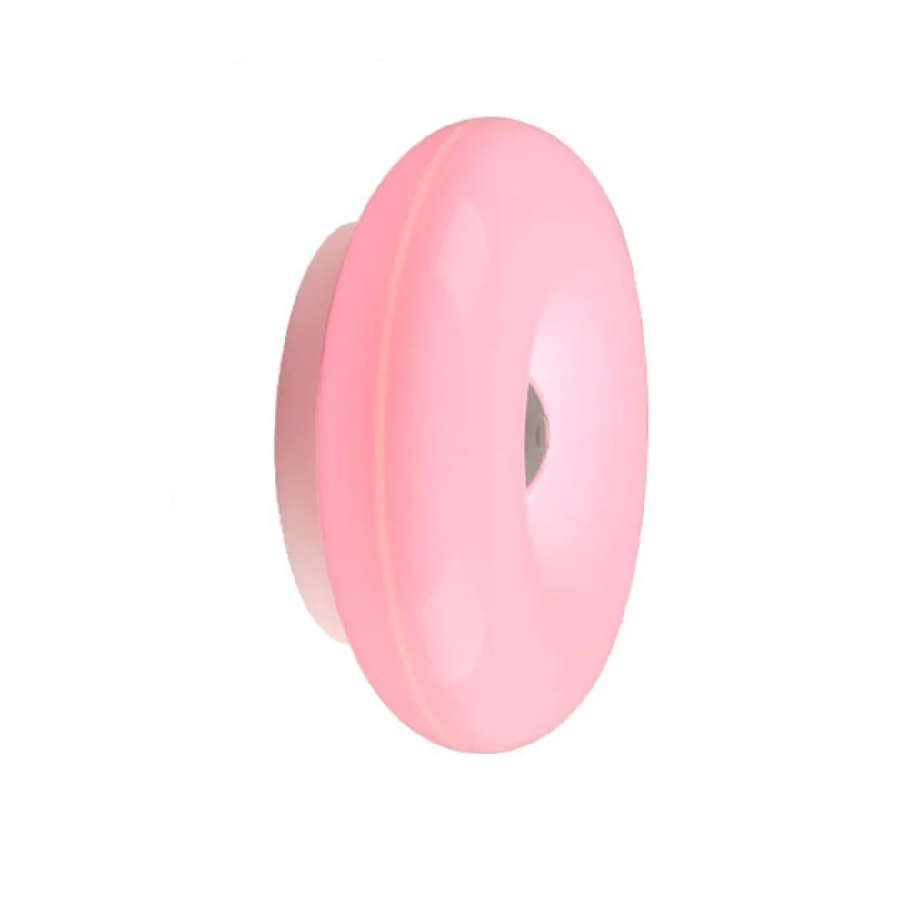 

Tricolor Lighting Plastic Donut Wall Lamp USB Plug Energy Saving LED Ambient Light Modern Dimmable Touch Switch Lamp Office