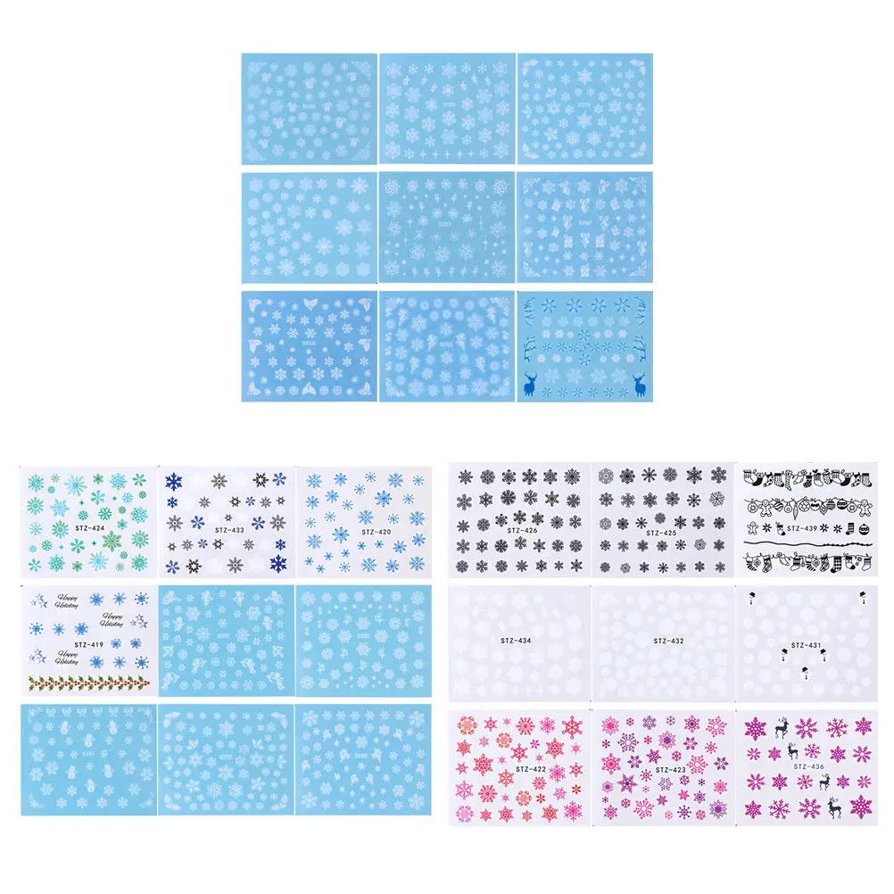 

60 Sheets Christmas Bell Nail Decals Lovely Patterns Easy DIY Women Stickers Colorful Art Manicure Accessories Holiday Party