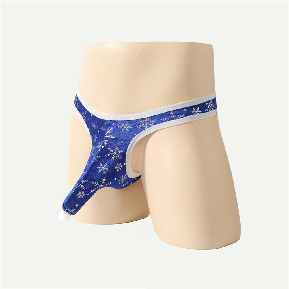 عيد الميلاد الرجال سيور ملخصات الفيل جذع الحقيبة المطبوعة سراويل الملابس الداخلية سيسي الملابس الداخلية G-سلاسل حجم واحد