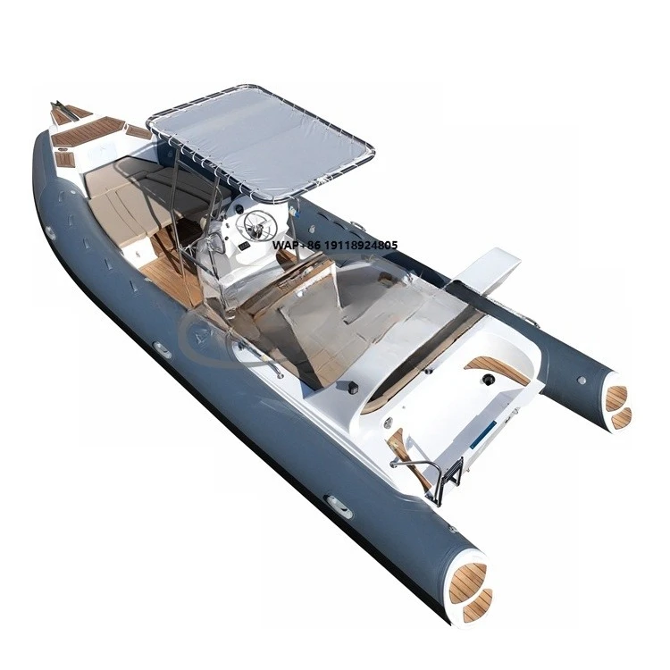 25ft Orca Hypalon High Speed Semi Rigid Hull Inflatable Rib Boat 7.6m with Motor