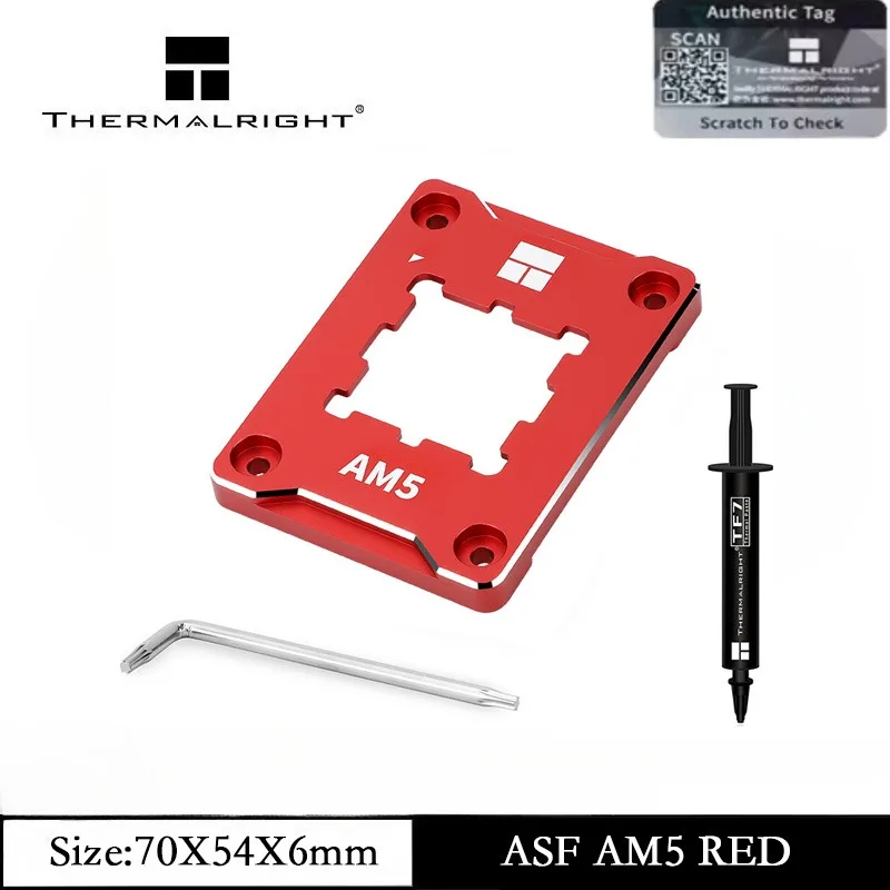 

Thermalright ASF-RED AM5 CPU Holder Corrective Anti-Bending Fixing Frame AM5 Full-fit Fixed Mounter Anti-Bending Contact Frame