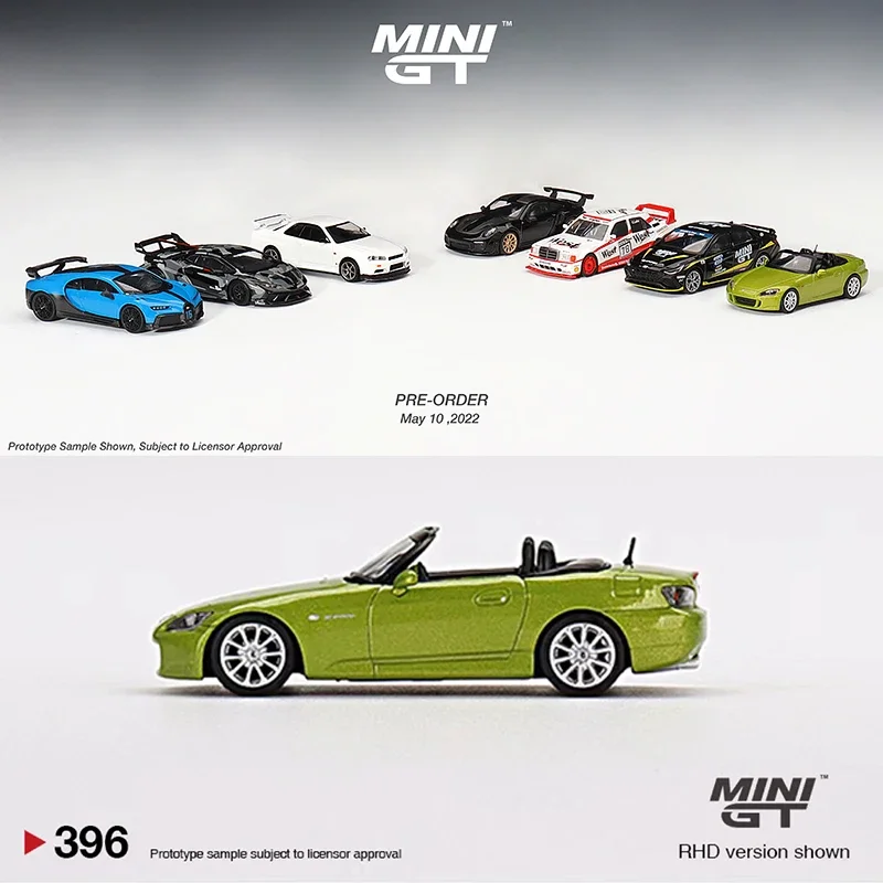 

MINI GT 1:64 S2000 (AP2) Коллекция литой модели автомобилей из сплава-зеленый металлик #396 LHD