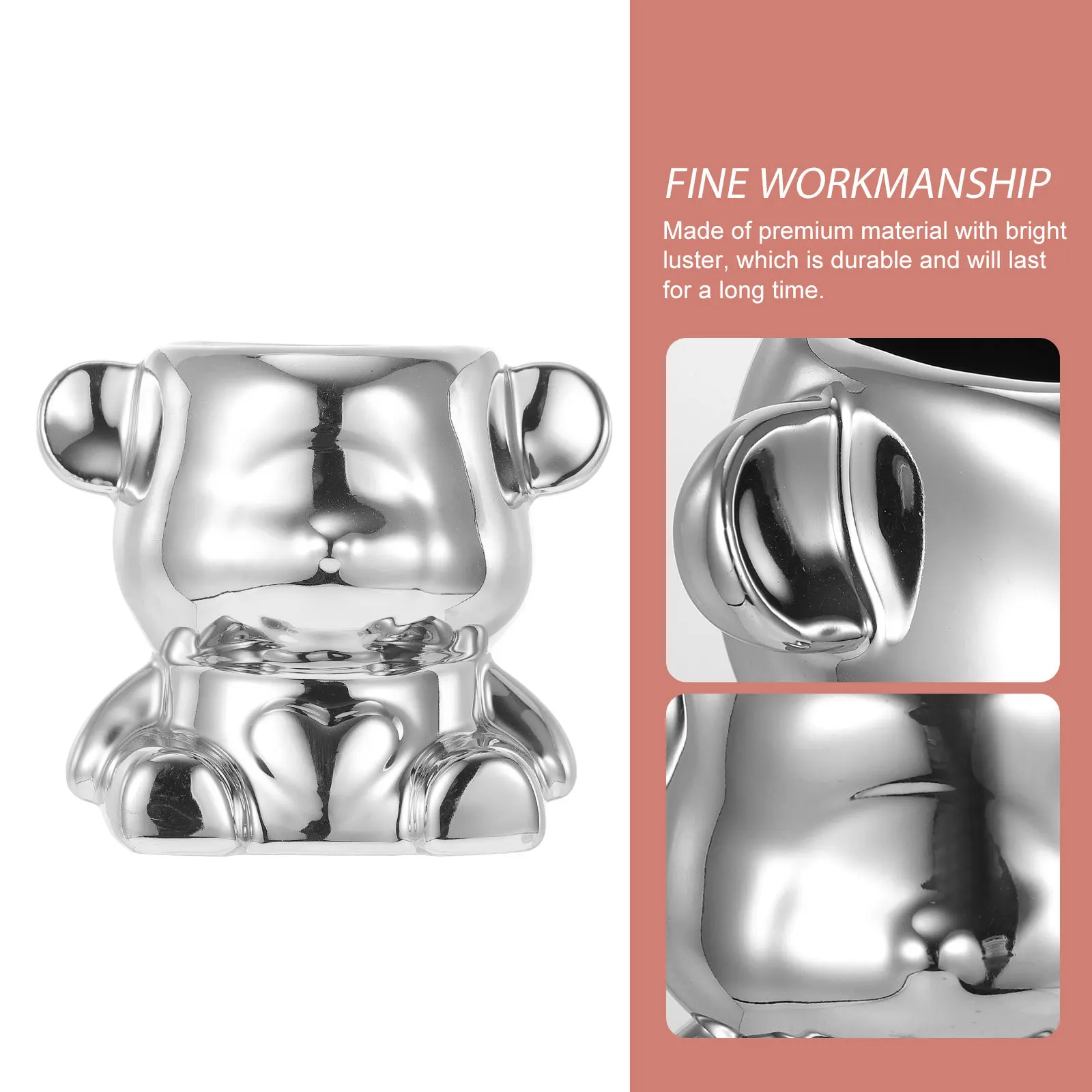 

Bear Shaped Ceramic Kitchen Utensil Holder Chopsticks Spoon Storage Container Desktop Cutlery Holder Household Spoon Holders