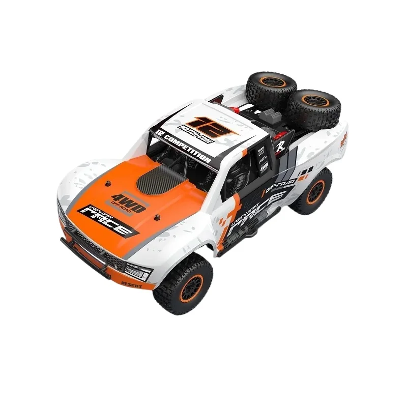 1201-1204 4WD Remote Control Car with LED Light  45km/h RC Vehicle High-Speed 2.4GHz Frequency RC Short Truck Toy boys gift