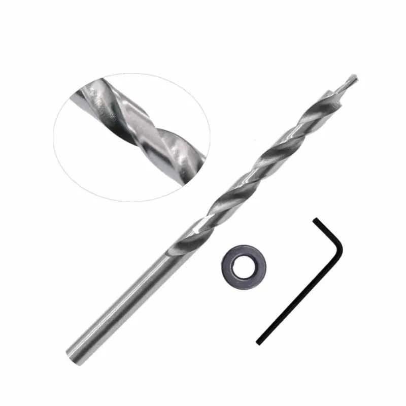 Step Drill Bit Woodworking Inclined Hole Positioning Twist Dril Hexagonal Handle Lengthened Variable Diameter Hole 9.5mm HSS