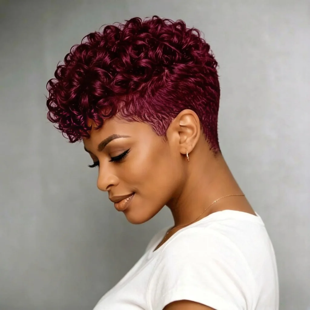 Short Curly Pixie Wig Human Hair for Women Full Machine-made 180%Density Perfect for Everyday Use image 3