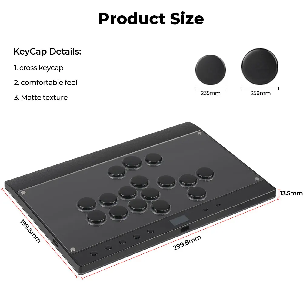 Haute42 C16 Magnetischer Hebellos-Controller, Stickloser Arcade-Controller, Tastatur für PC/PS5/PS4, Hitbox Fighting Stick – Detail 21