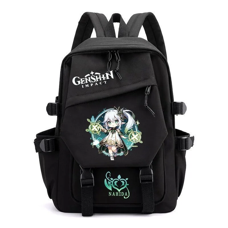 29×42×13cm Black White Blue Green Pink, Genshin Impact, Student Kids Teens School Bags, Anime Backpacks Girls Boys