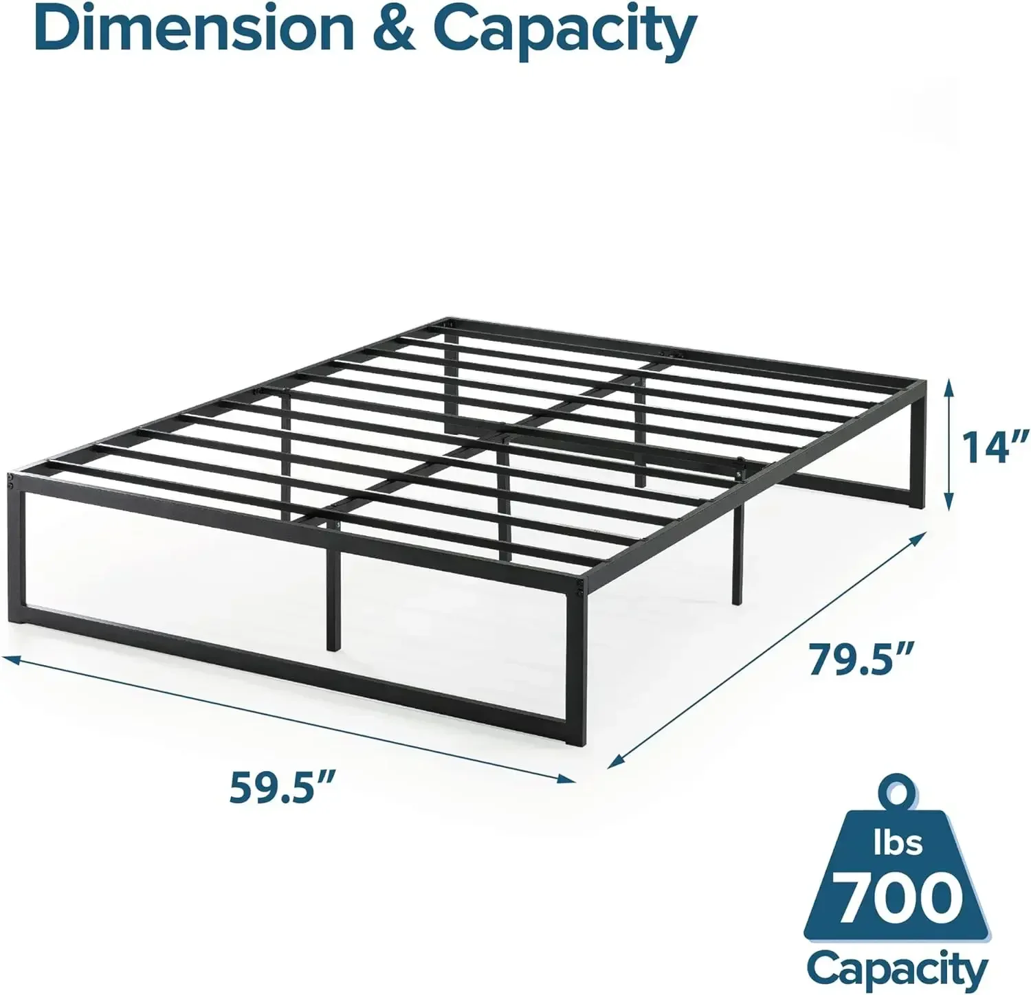 Bed, new mattress platform bed frame, 66% discount,  Mattress Foundation with Steel Slat Support, Easy Assembly, Queen