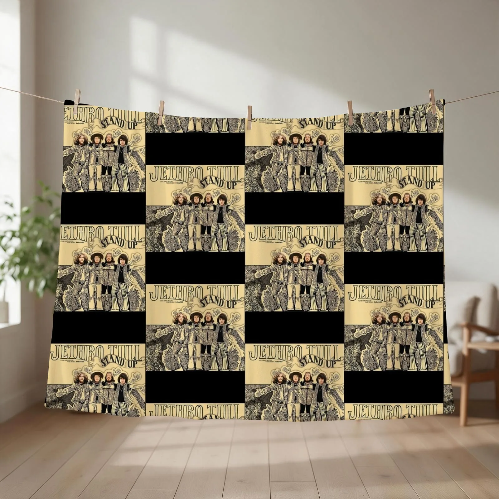 Jethro Tull Throw Blanket Luxury Throw Vintage Soft Beds Stuffeds Blankets