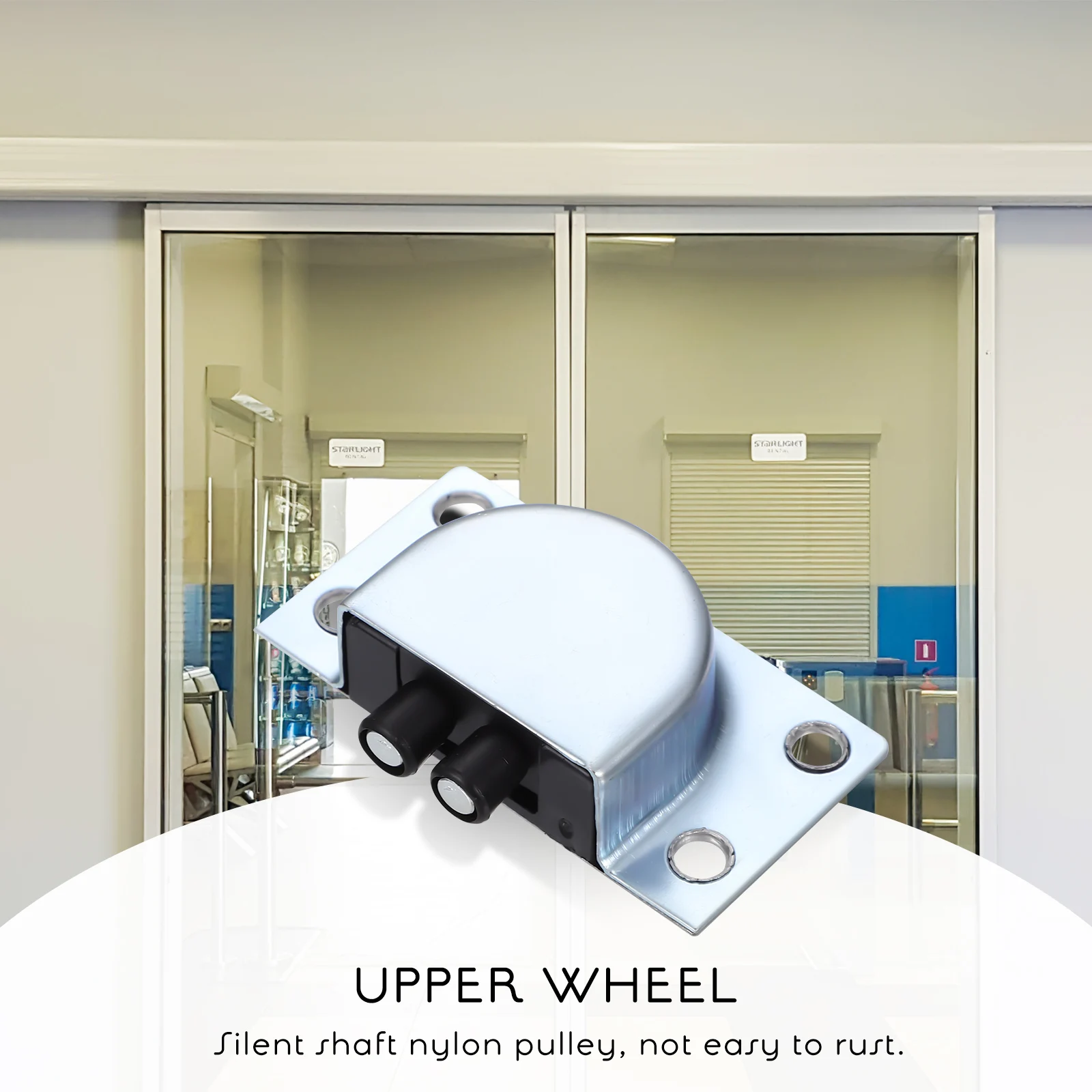 

6Pcs Heavy Duty Sliding Door Roller Stainless Steel Cabinet Guide Wheel for Wardrobe Closet Door Adjustable Height Smooth Glide