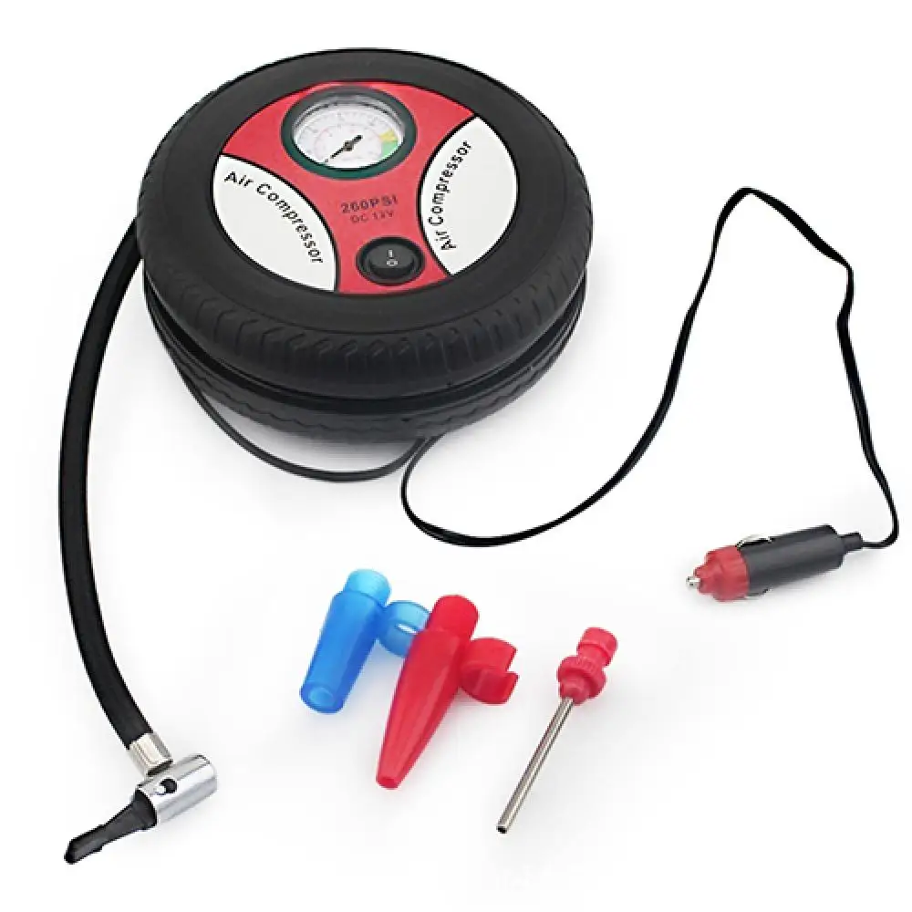 Portable Motors Tire Inflator Air Compressor 260 PSI Automotive Tool Car Pump Air Compressor