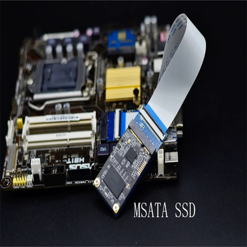 Mini PCI-E/mSATA Flexible Extender Cable Wire with SIM 8Pin Card Slot/MiniCard Extender Bracket for WIFI / WWAN/WLAN module