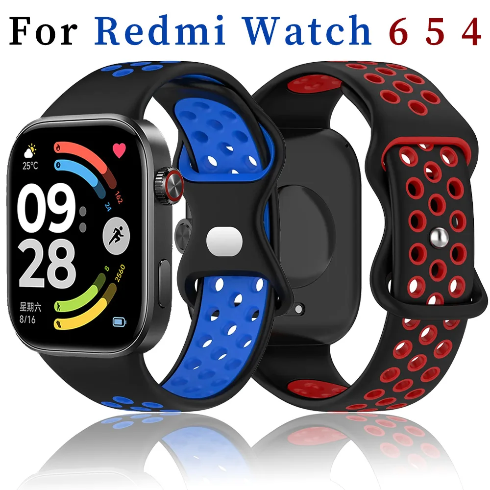 Silikonarmband für Redmi Watch 6 5 4 Sport Verstellbares Uhrenarmband für Xiaomi Mi Band 10 Pro 9 Pro Mi Band 8 Pro Correa Zubehör