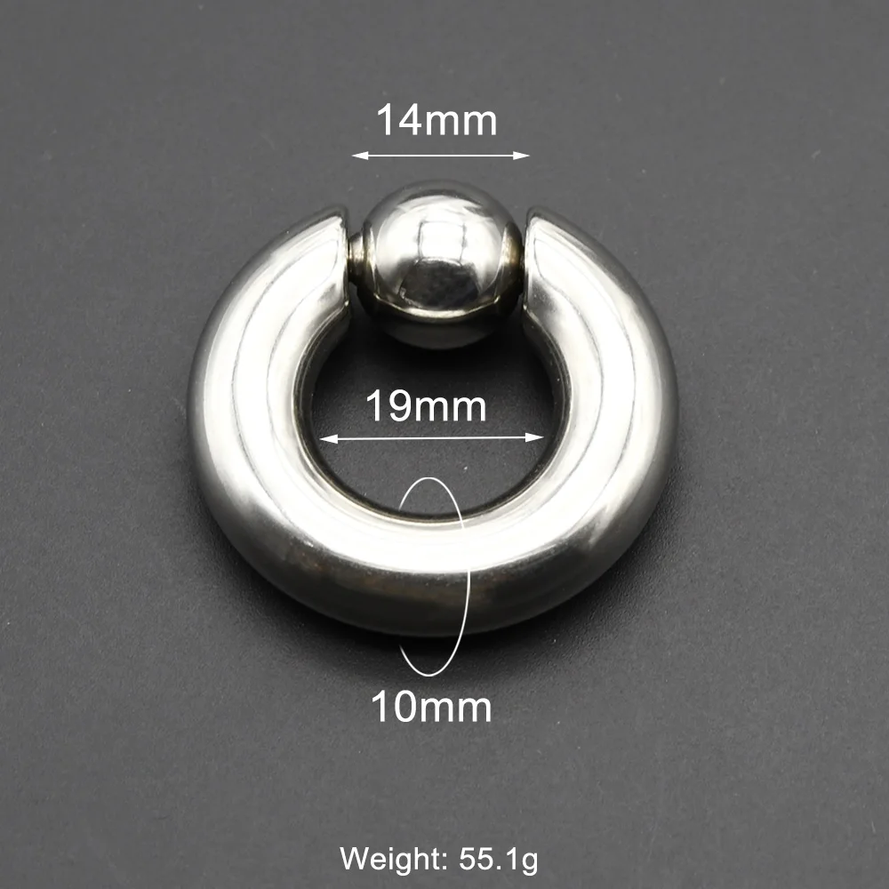 Captive Spring Bead Ring for Septum Piercing