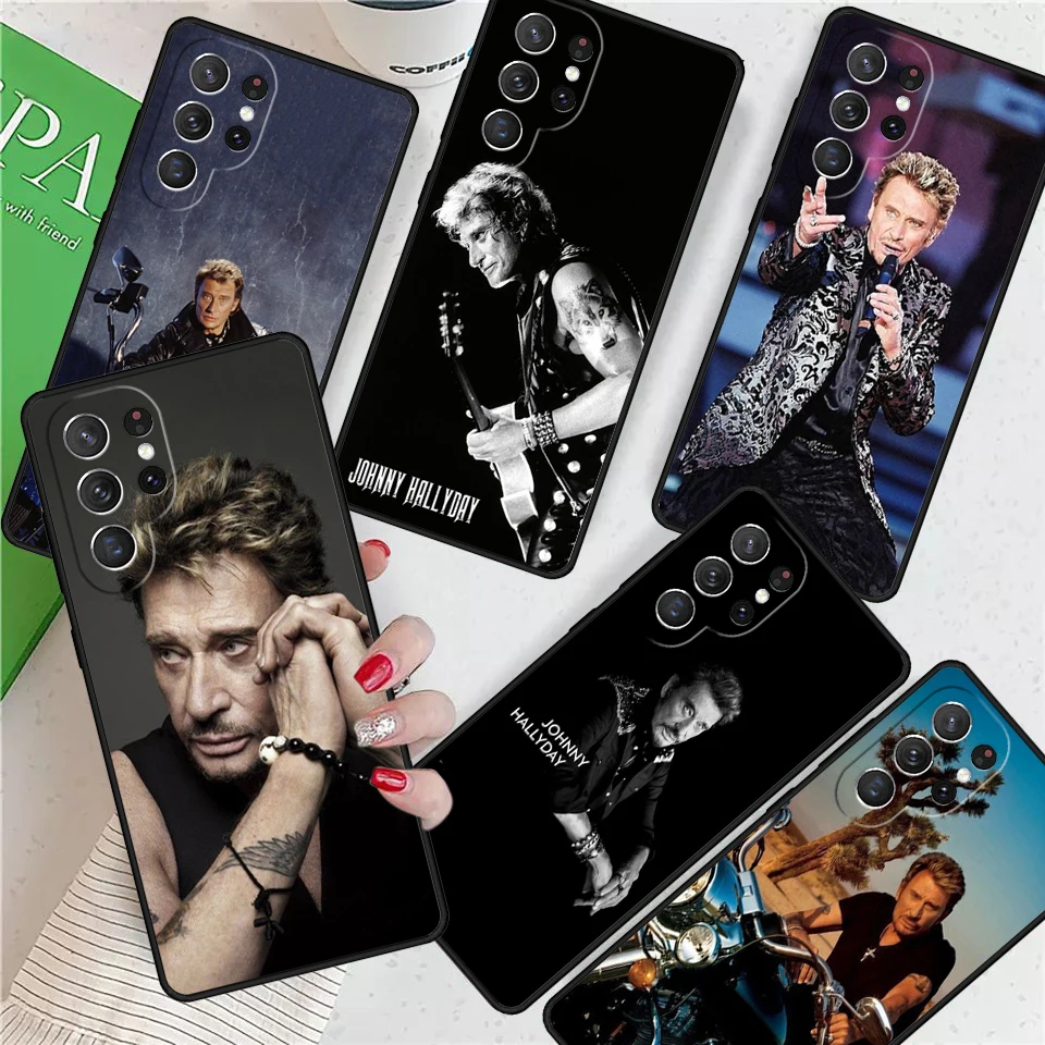 Johnny Hallyday For Samsung Galaxy S24 Ultra S21 S22 S8 S9 S10E Note 10 20 Plus FE S23 Phone case Cover Coque