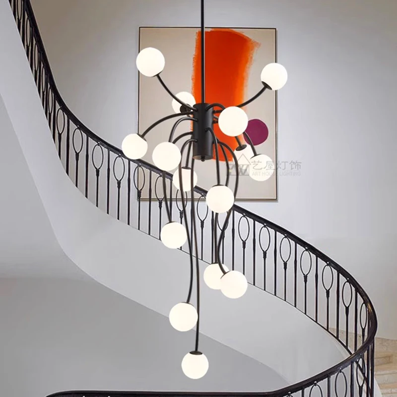 

Modern home decor led lights pendant light lamps forstaircase Chandeliers for living room hanging light indoor lighting