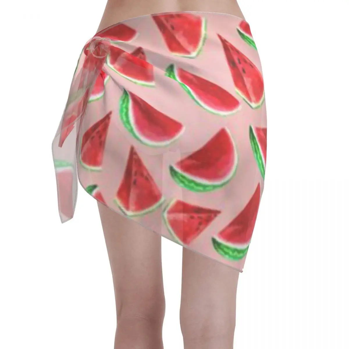 Promotion Summerly Tropical Fruits Pattern Women's Beach Wrap SkirtHotel Pool Leisure Beach Cover Garment