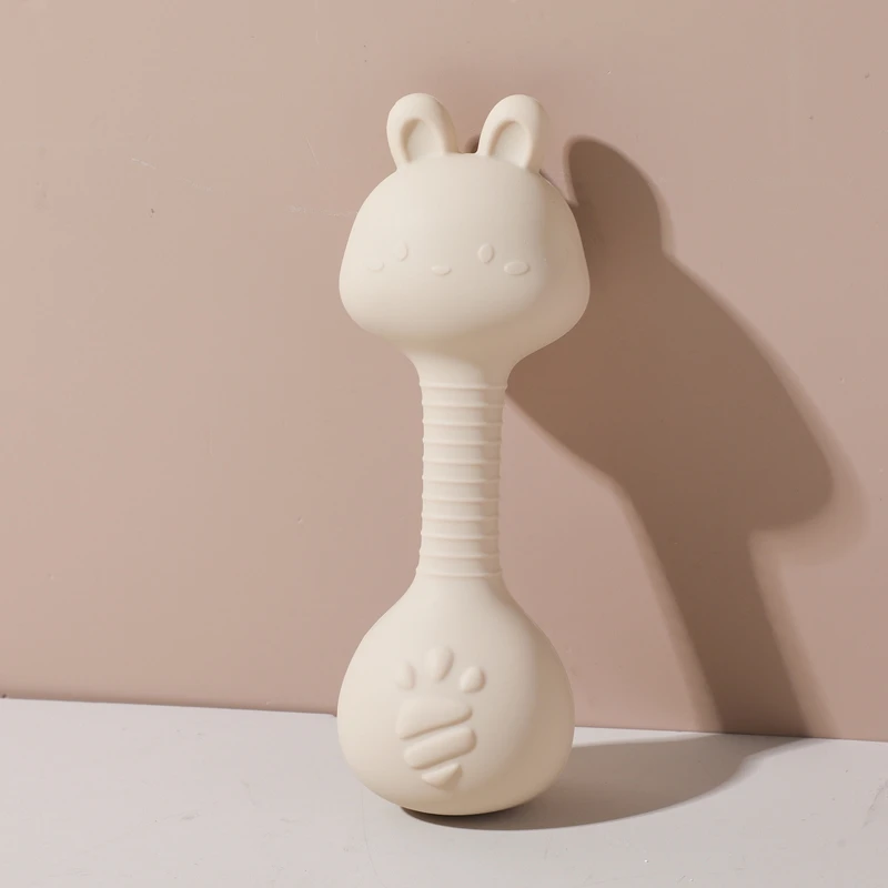 Rasseln für Baby 0 3 Monate Spielzeug Cartoon Kaninchen Sand Hammer Silikon Maracas Baby Silikon Rassel Spielzeug Beißring Spielzeug für Baby – Detail 11