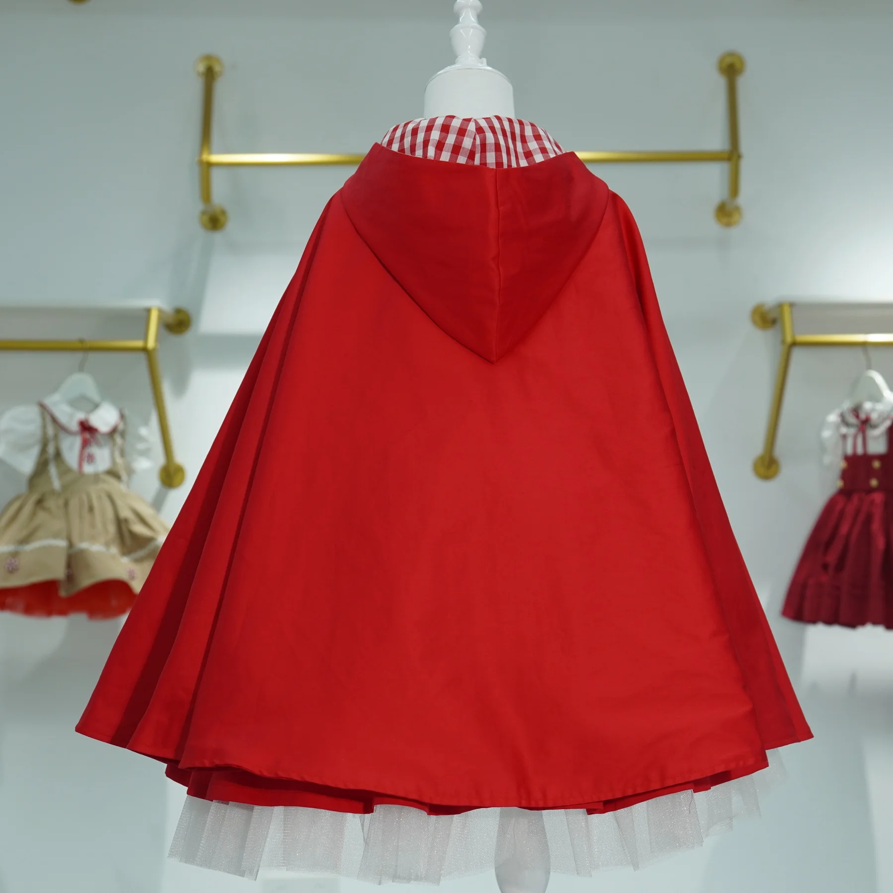 0-12Y Baby Girl Summer Little Riding Hood Turkish Vintage Lolita Princess Dress for Christmas Birthday Holiday Casual Eid C109
