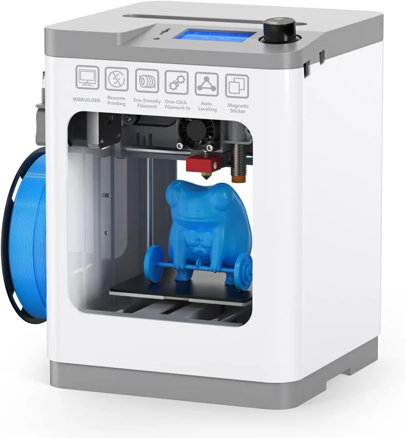 FDM Mini 3D Printer Fully Assembled Auto Leveling For Beginners Kids Easy Setup Safe Design High Precision Printing Home School