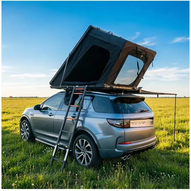 New Type Outdoor Top Four-Season Waterproof Hard Shell Roof Tent With Ladder Quick Automatic Opening Camping Equipment