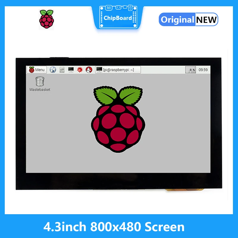 4.3 Inch 800x480 Capacitive Touch Screen LCD with HDMI Interface Supports Multi mini-PCs like Raspberry Pi Jetson Nano BB Black