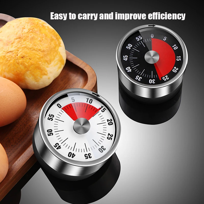 Stainless Steel Visual Timer Mechanical High Accuracy Kitchen Timer Cooking Timer With Loud Alarm Magnetic  Clock Timer