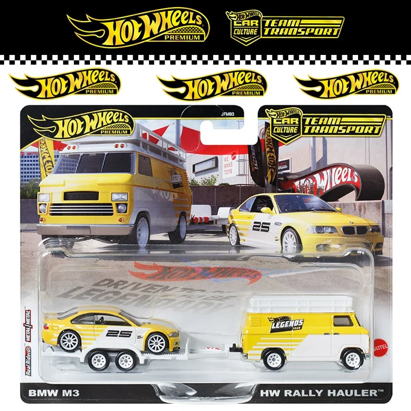 

Эксклюзивная модель Hot Wheels Team Transport Legends Tour Bmw M3 и Hw Rally Hauler, игрушки для мальчиков, подарок