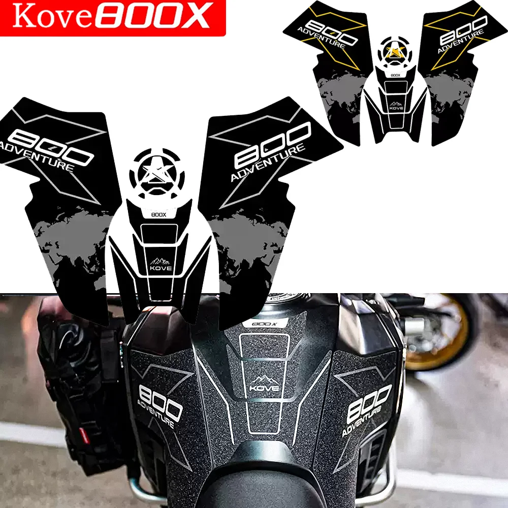 

For Kove 800X Pro Tank Pad Reflective Sticker Motorcycle Accesories Fueltank Side Grafiche Rally Kit Protector Cover Decal X 800