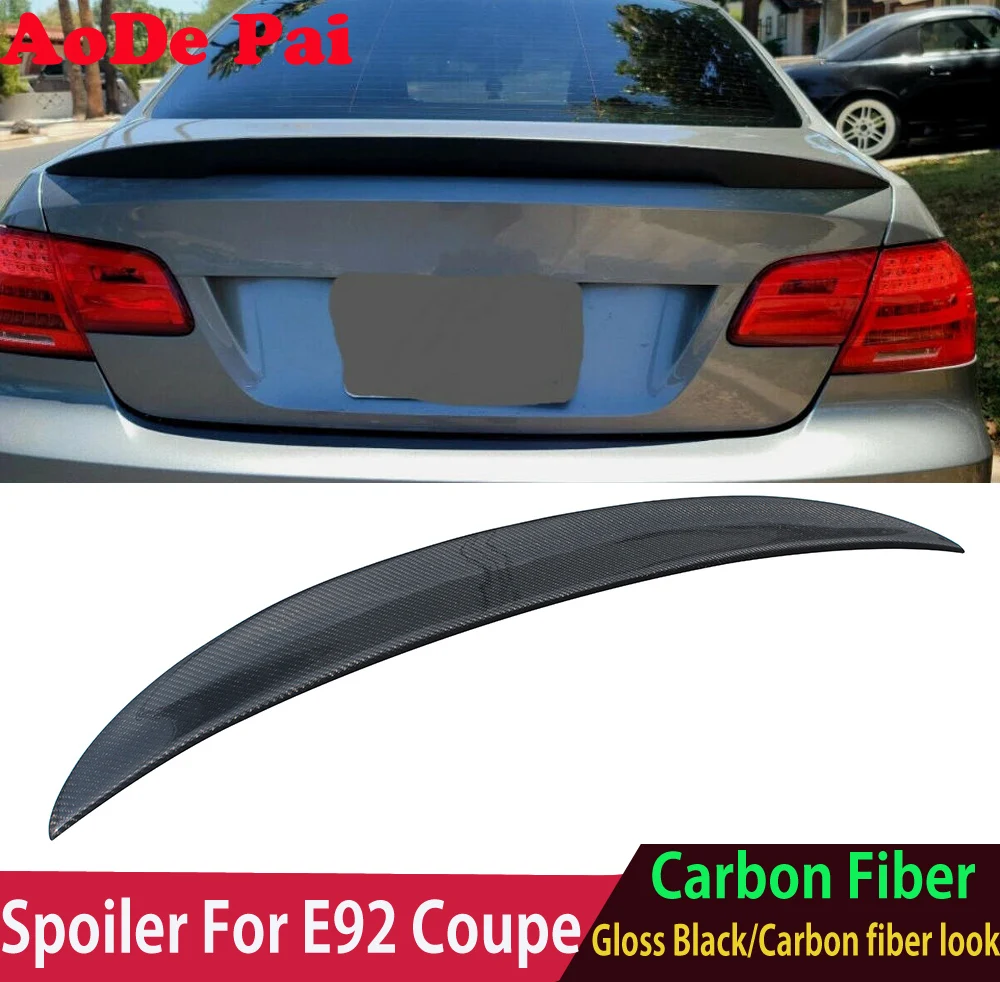 Carbon Fiber / ABS Material Spoiler For BMW 3 Series E92 Coupe E92 M3 2005-2011 Car Styleing Rea Boot Trunk Wings Ducktail