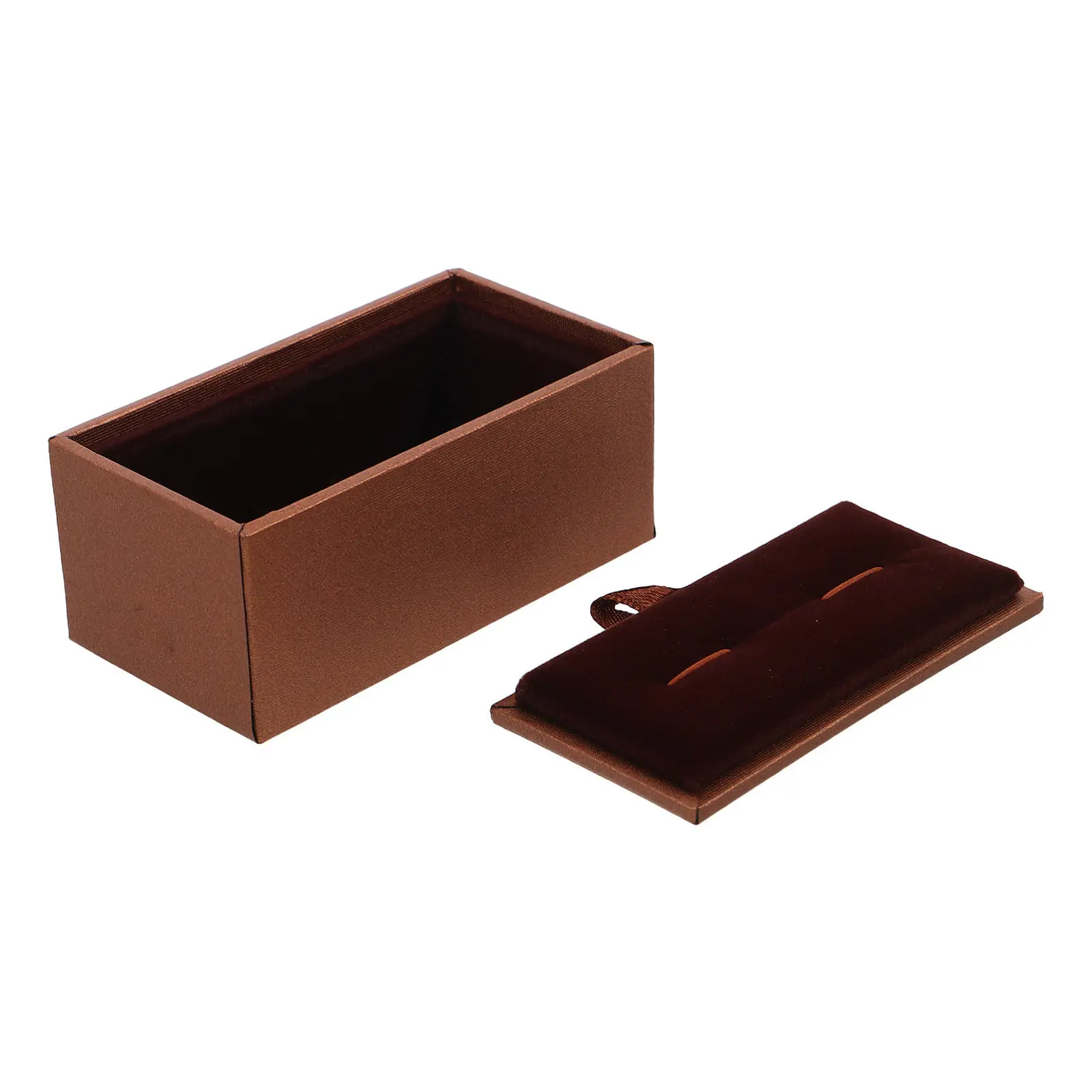 Cufflink Box PU Soft Interior Organizer Jewelry Storage Case Men Cufflinks Tie Clips Groom Travel Display Gift