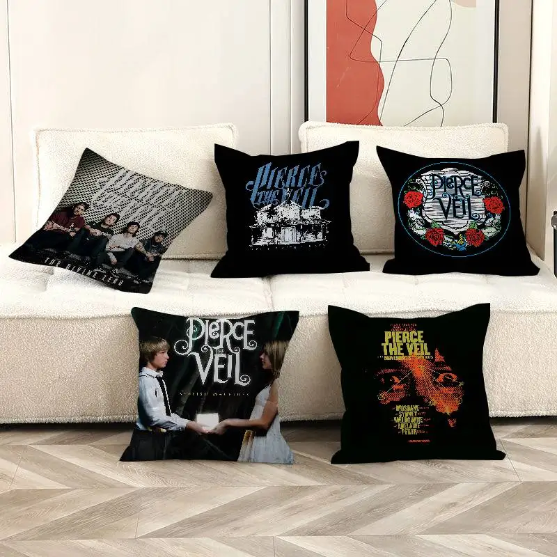 P-Pierce The Veil Band Cushion Cover Decorative Pillow Sofa Home Decor case pillow cases