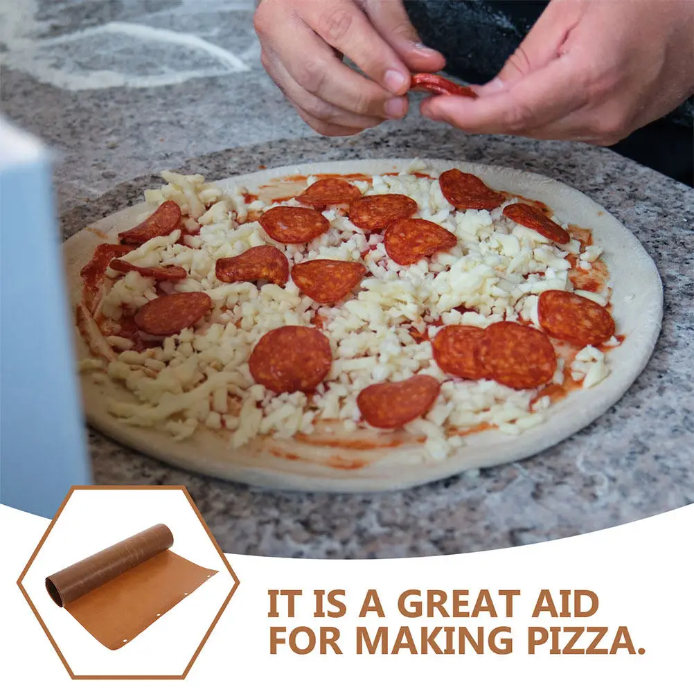 2Pcs High-Temperature Pizza Peel Cloth Sliding Design Non-Stick Transfer Mat for Oven Grill Baking Heat-Resistant Reusable Liner