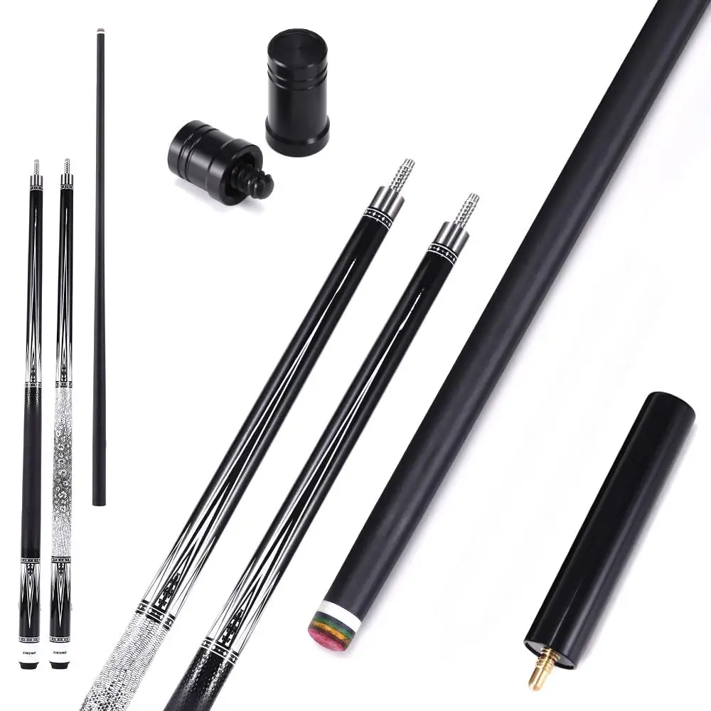 10.5mm Professional High Quality Maple Pool Cue Stick Carbon Fiber Shaft 19oz Weight Stainless Steel Joint for Nine Ball Club