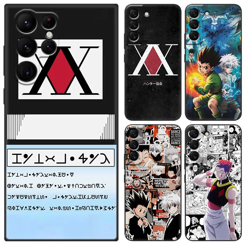 Hunter x Hunter Black Phone Case For Samsung Galaxy S23 Ultra S22 S21 Plus S20 FE A13 A14 A23 A24 A25 A33 A34 A52S A53 A54 5G