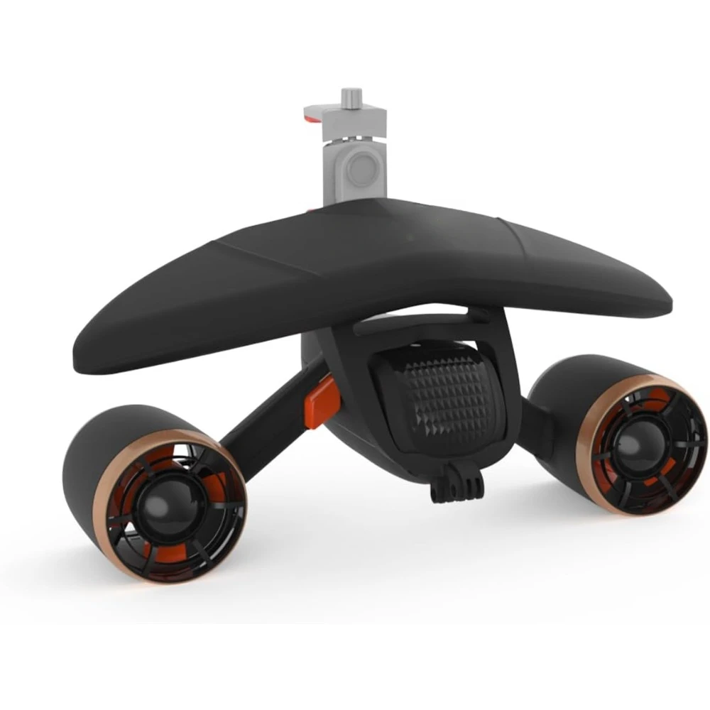

Underwater Scooter with Smartphone/Action Camera Mount Low Battery Alarm 2 Gear Speed 60 Minutes 40M Dual Motors Water Scooter