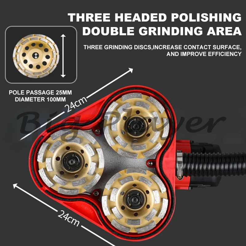 220V Cement Concrete Floor Polishing Machine Belt Sander Clean Ground Grinding Machine Grinder Sharpener Cutter Rough Planer