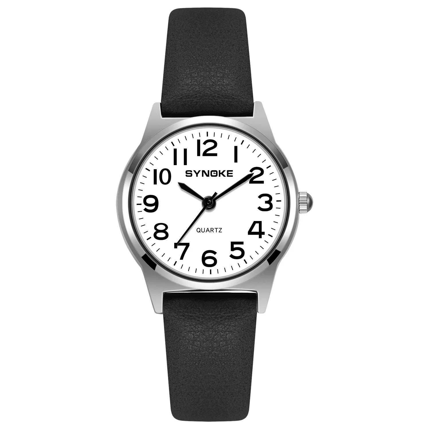 Boy Girl Quartz Watches Simple PU Leather Strap Female Ladies Wristwatch Quartz Clock for Children Gift