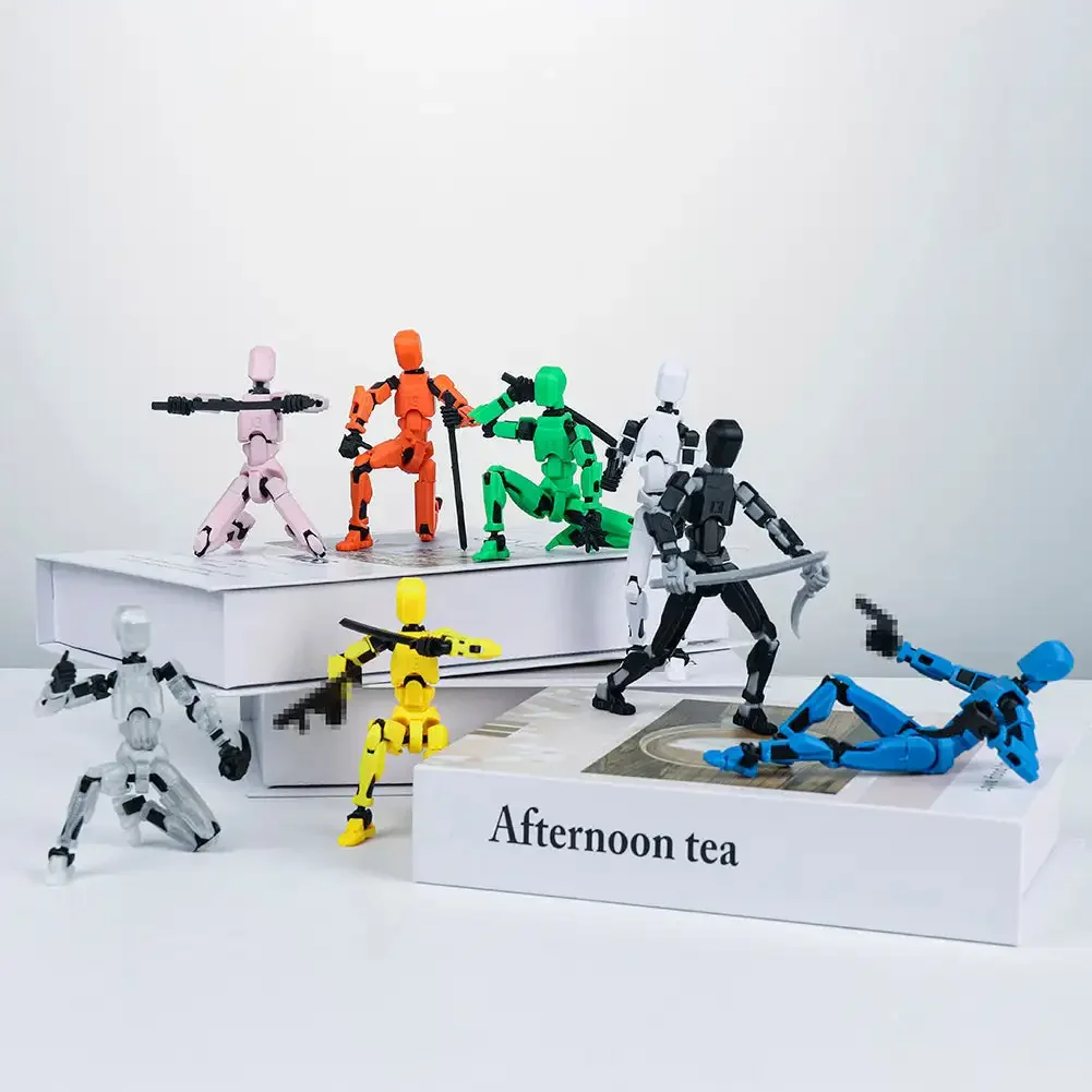 3D Printed Multi-Joint Movable Robot DIY Mannequin Dummy Figures Toys Kids Adults Assembly Toy Gifts Decoration Figures Ornament