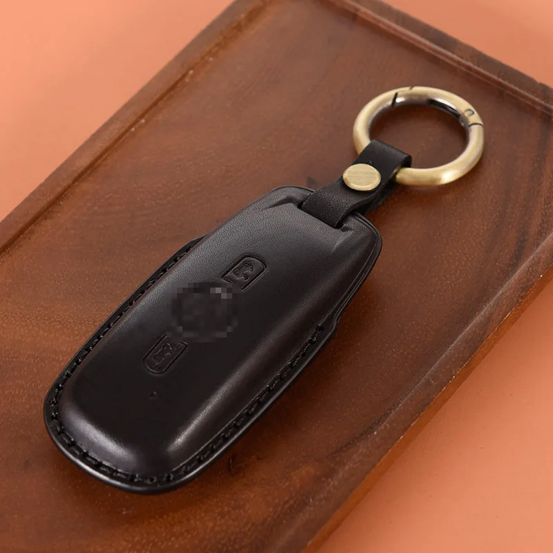 Genuine Leather Keychain Motorcycle Case For Honda GL1800 Gold Wing GoldWing 2018 2019 2020 Key Caps Holder Accessories - view 4
