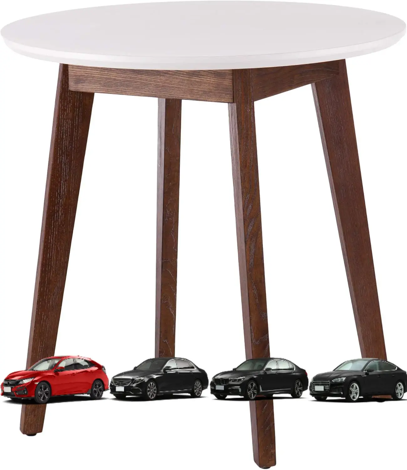 

SEI Furniture Oden Two-Tone Small Space Round Dining Table, White, Burnt Oak