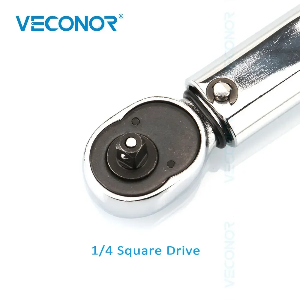 5~25 N.m 1/4 Square Drive Torque Adjustable Wrench Spanner Two-Way Precise Mirror Polished Preset Hand Tools