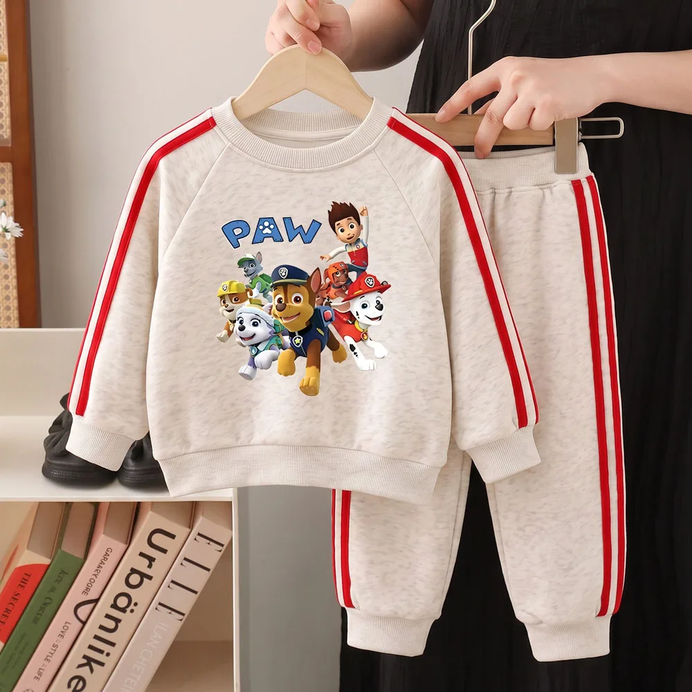 2026 Autumn Winter New Style Children Casual Sweatshirt Sets Boys Fashion O Neck Hoodies and Long Pant Two Piece Suit Tracksuit