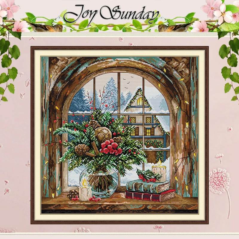 

Christmas Morning Patterns Counted Cross Stitch Set DIY 11CT 14CT 16CT Stamped DMC Cross-stitch Kit Embroidery Needlework Crafts