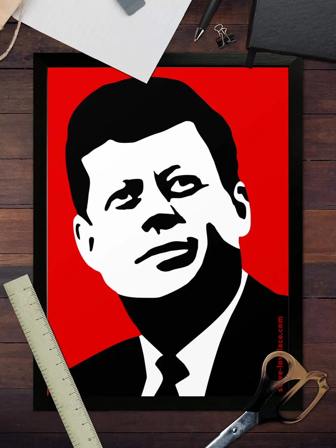 ملصق فني من القماش للرئيس jfk وفن جداري، طباعة صور، عائلة حديثة، ديكور غرفة النوم، ملصقات، لوحة زخرفية