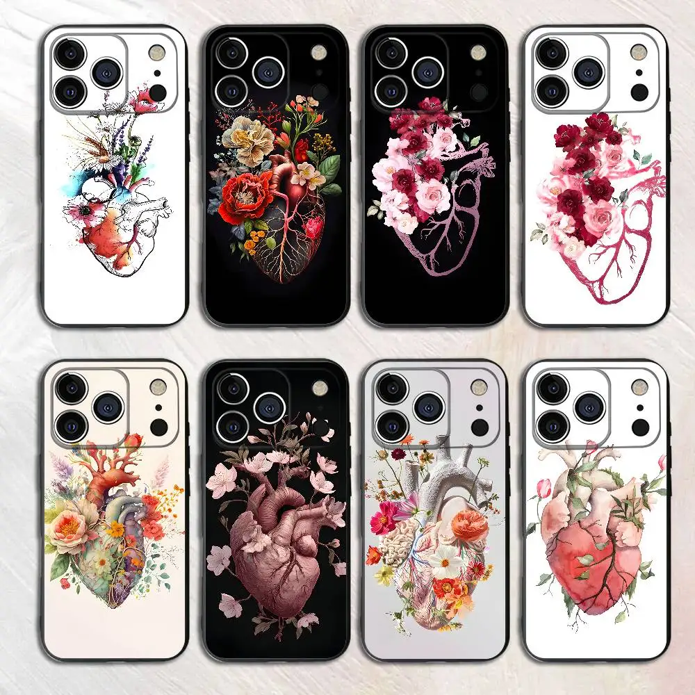 

Super Cute Love Silicone Phone Case For IPhone 17 16 15 14 13 12 11 X XS Plus Pro Max Shockproof Soft Cover