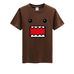 Domo Kun T-Shirt dla mężczyzn kobiet odzież topy Anime śmieszne koszulki bawełna