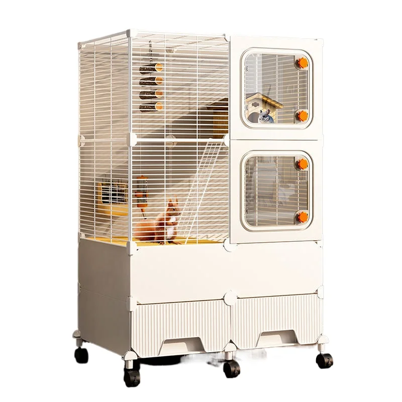 Squirrel chinchilla cage, three-layer oversized household cabinet cage, multi-layer large villa for devil honey